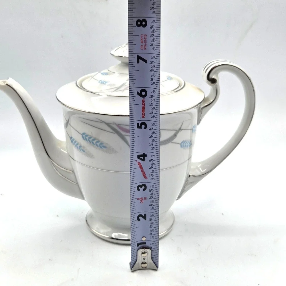 Valmont Royal Wheat China Teapot With Lid  Made in Japan Vintage RARE HTF‎